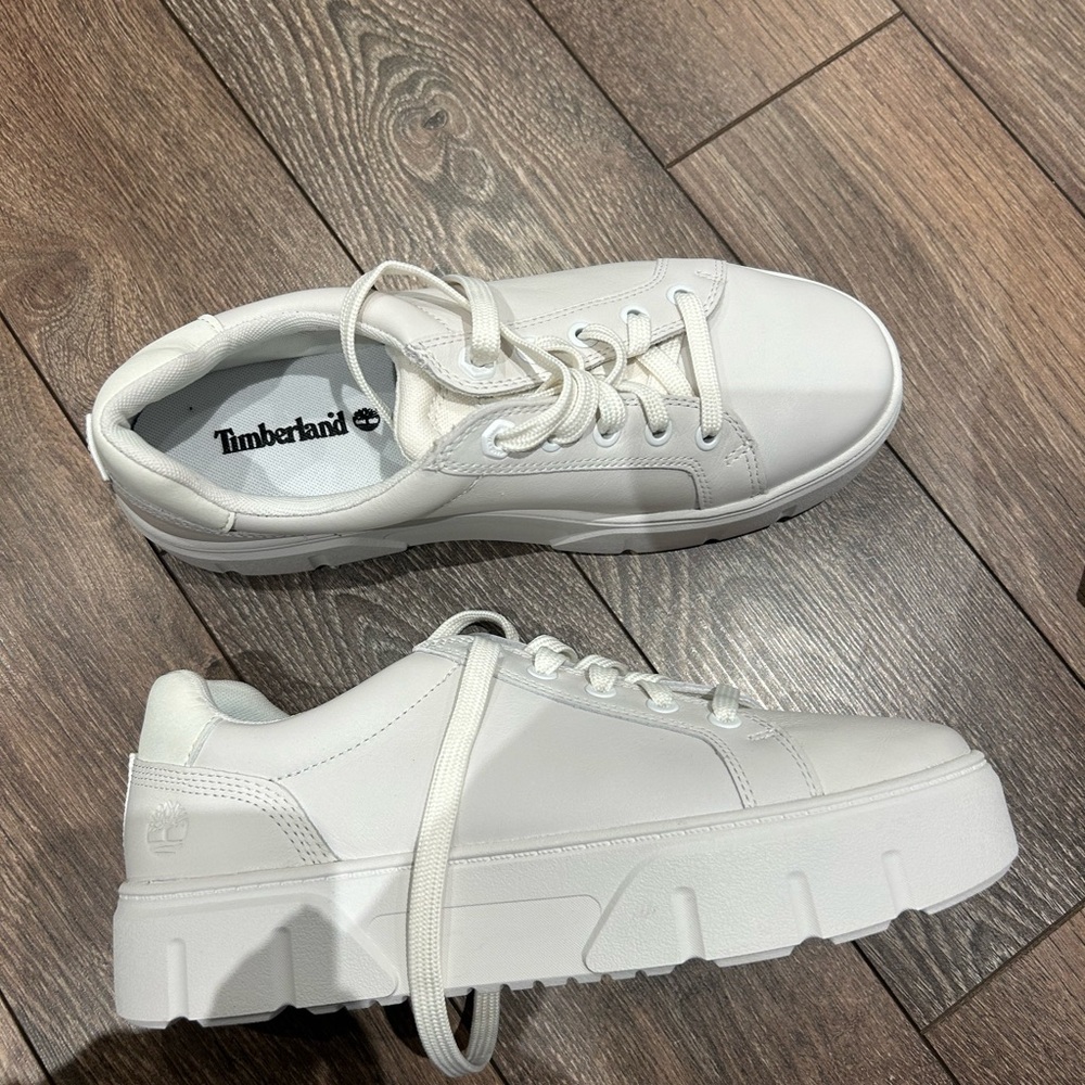 Timberland Laurel Court Sneakers - White with Orange Box